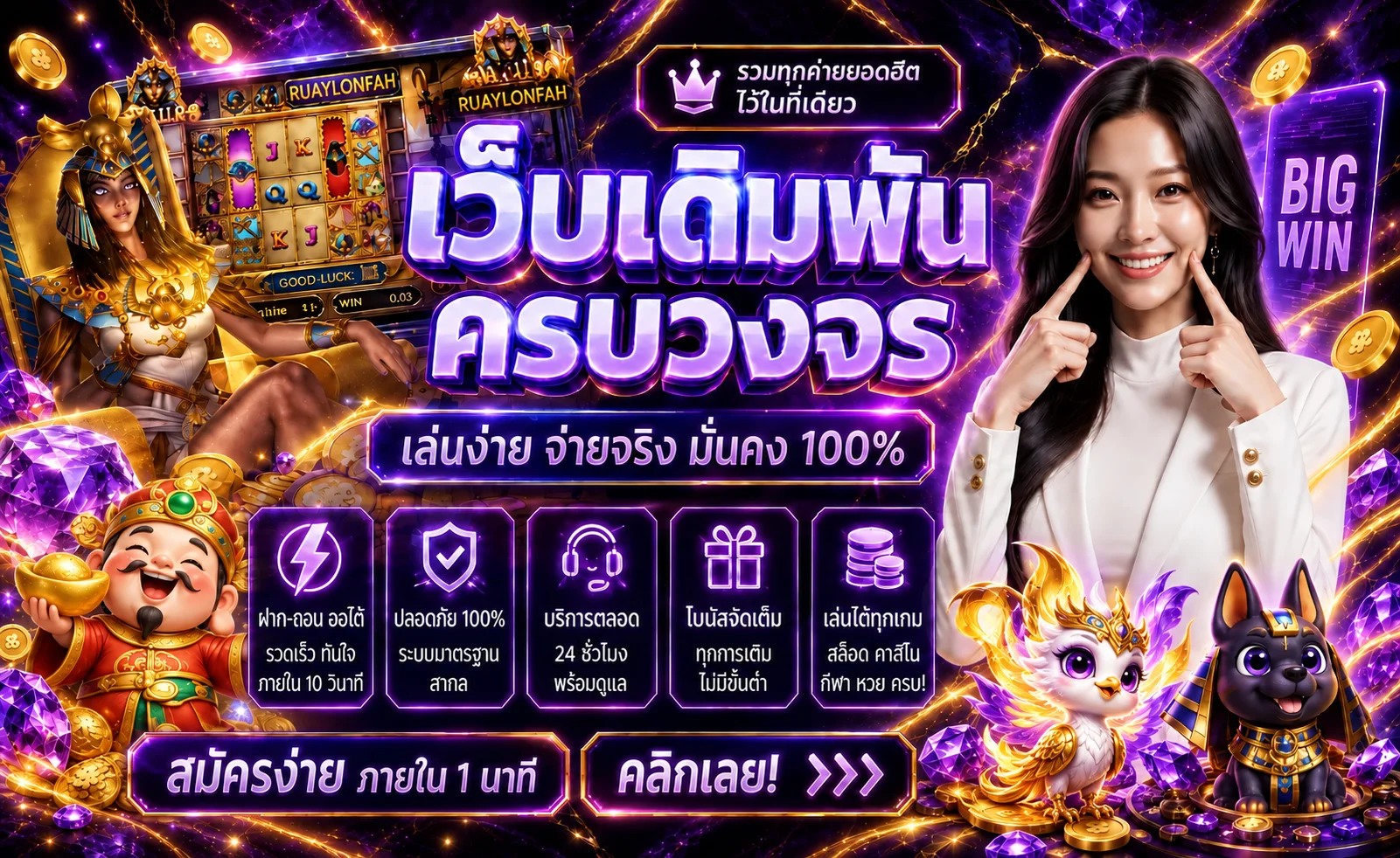 Ruaylonfah สล็อตและเกม PG Soft